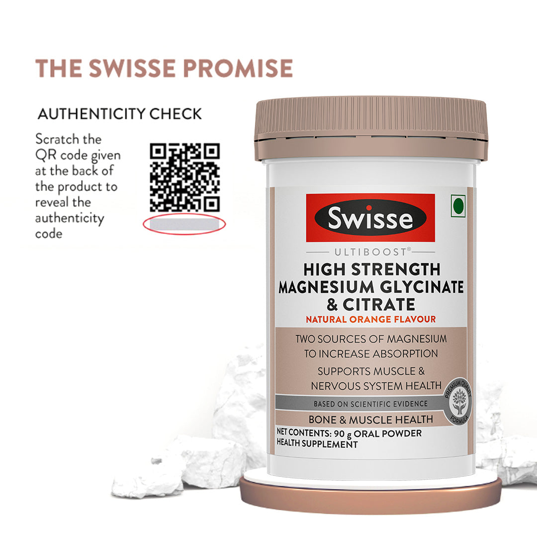 Swisse ULTIBOOST High Strength Magnesium Glycinate & Citrate Powder - 90 gms